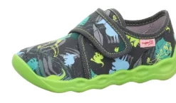 superfit Hausschuh mit Klettverschluss BUBBLE - graum/mehrfarbig S23  1-006273-2010