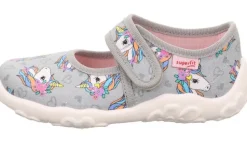superfit Kinder Hausschuh BONNY Klettverschluss GRAU 1-800283-2050