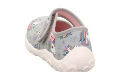 superfit Kinder Hausschuh BONNY Klettverschluss GRAU 1-800283-2050