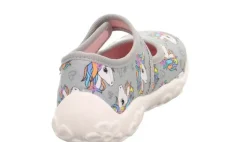 superfit Kinder Hausschuh BONNY Klettverschluss GRAU 1-800283-2050