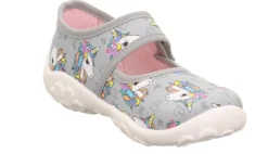 superfit Kinder Hausschuh BONNY Klettverschluss GRAU 1-800283-2050