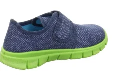 superfit Kinder Hausschuh BOBBY Klettverschluss BLAU/GRÜN 1-800266-8000