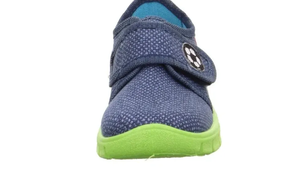 superfit Kinder Hausschuh BOBBY Klettverschluss BLAU/GRÜN 1-800266-8000