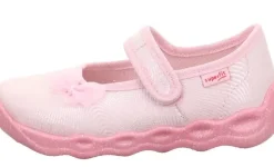 superfit Kinder Hausschuh BUBBLE Klettverschluss ROSA/WEIß 1-006271-5540