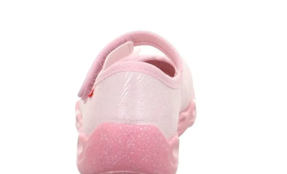 superfit Kinder Hausschuh BUBBLE Klettverschluss ROSA/WEIß 1-006271-5540