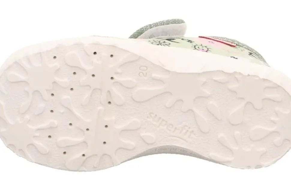 superfit Kinder Hausschuhe SPOTTY Klettverschluss HELLGRÜN 1-009246-7530