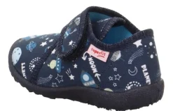 superfit Kinder Hausschuh SPOTTY Klettverschluss DUNKELBLAU 1-009246-8120