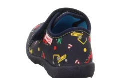 superfit Kinder Hausschuh SPOTTY Klettverschluss BLAU/MEHRFARBIG 1-009246-8130