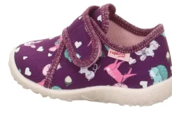 superfit Kinder Hausschuh SPOTTY Klettverschluss ROT/MEHRFARBIG 1-009246-5000