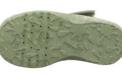 superfit Kinder Hausschuh SPOTTY Klettverschluss HELLGRÜN mit TIGER 1-009256-7500