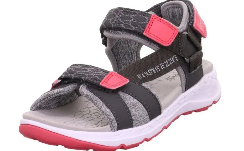superfit Sandale CRISS CROSS grau pink Trekking 1-000580-2000