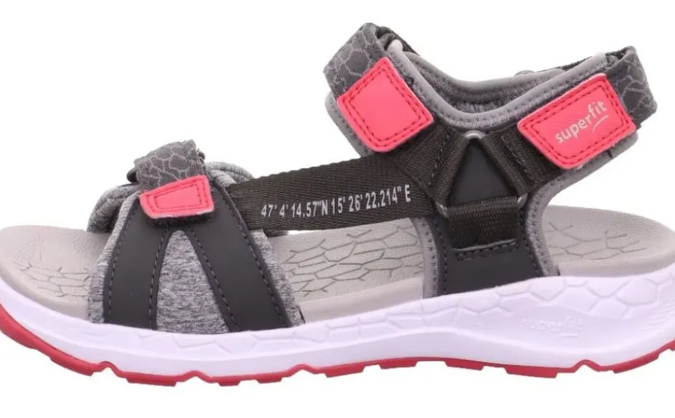 superfit Sandale CRISS CROSS grau pink Trekking 1-000580-2000