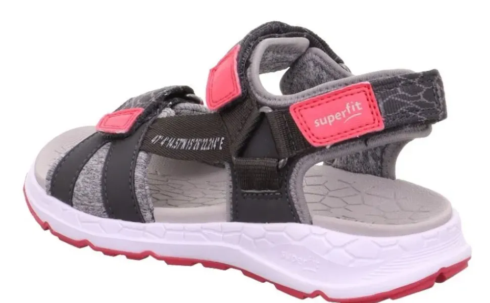 superfit Sandale CRISS CROSS grau pink Trekking 1-000580-2000