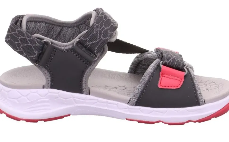 superfit Sandale CRISS CROSS grau pink Trekking 1-000580-2000