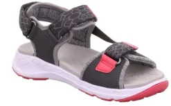 superfit Sandale CRISS CROSS grau pink Trekking 1-000580-2000