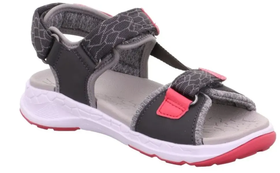 superfit Sandale CRISS CROSS grau pink Trekking 1-000580-2000