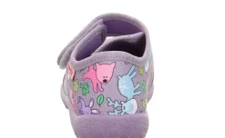 super fit SPOTTY - Lila/Mehrfarbig Hausschuh mit Klettverschluss S23 1-009246-8510