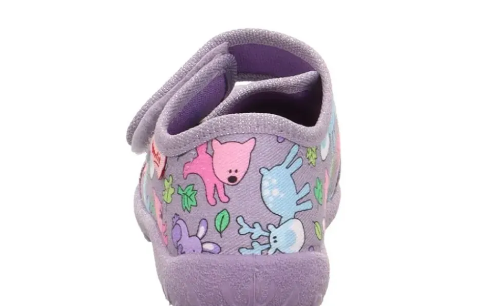 super fit SPOTTY - Lila/Mehrfarbig Hausschuh mit Klettverschluss S23 1-009246-8510