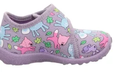 super fit SPOTTY - Lila/Mehrfarbig Hausschuh mit Klettverschluss S23 1-009246-8510