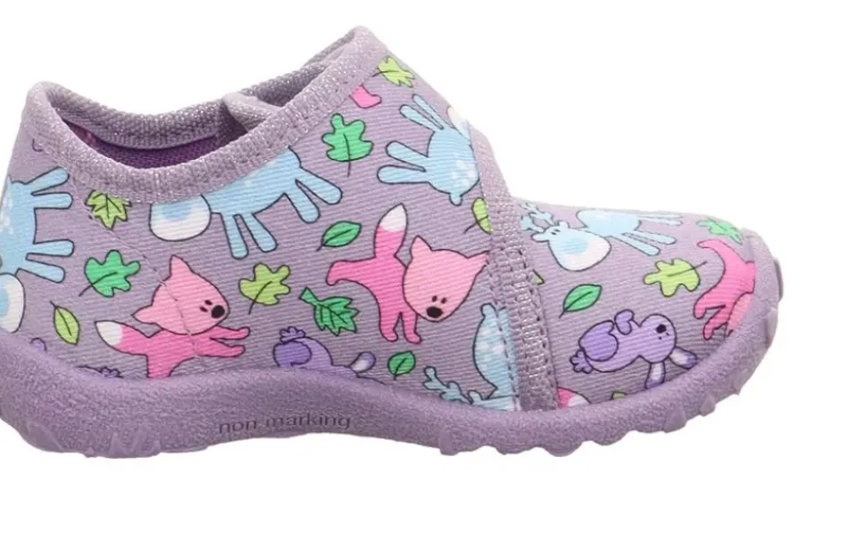 super fit SPOTTY - Lila/Mehrfarbig Hausschuh mit Klettverschluss S23 1-009246-8510