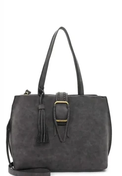 Tamaris Shopper Janina Zierschnalle Quaste grau S22 31795,840